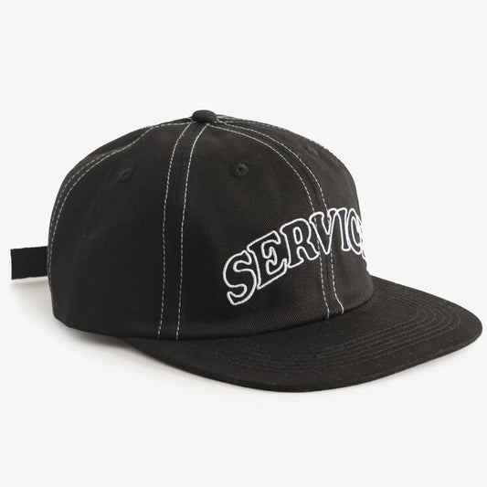 Service Works Arch Logo Contrast Stitch Cap - Black