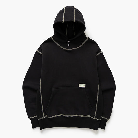 Service Works Contrast Stitch Hoodie - Black