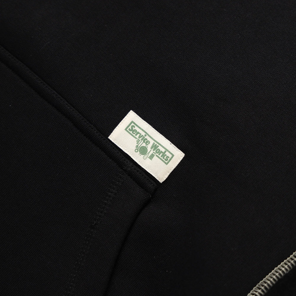 Service Works Contrast Stitch Hoodie - Black