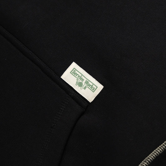 Service Works Contrast Stitch Hoodie - Black