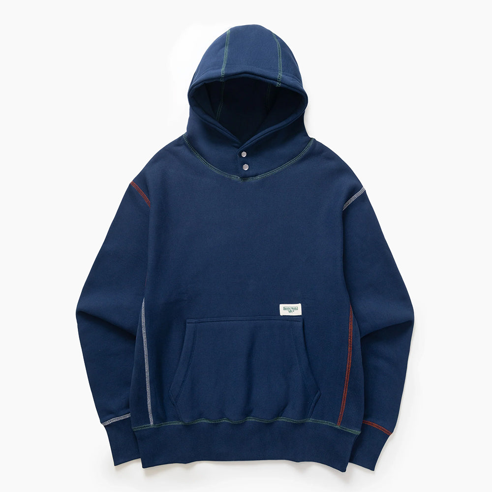 Service Works Contrast Stitch Hoodie - Navy