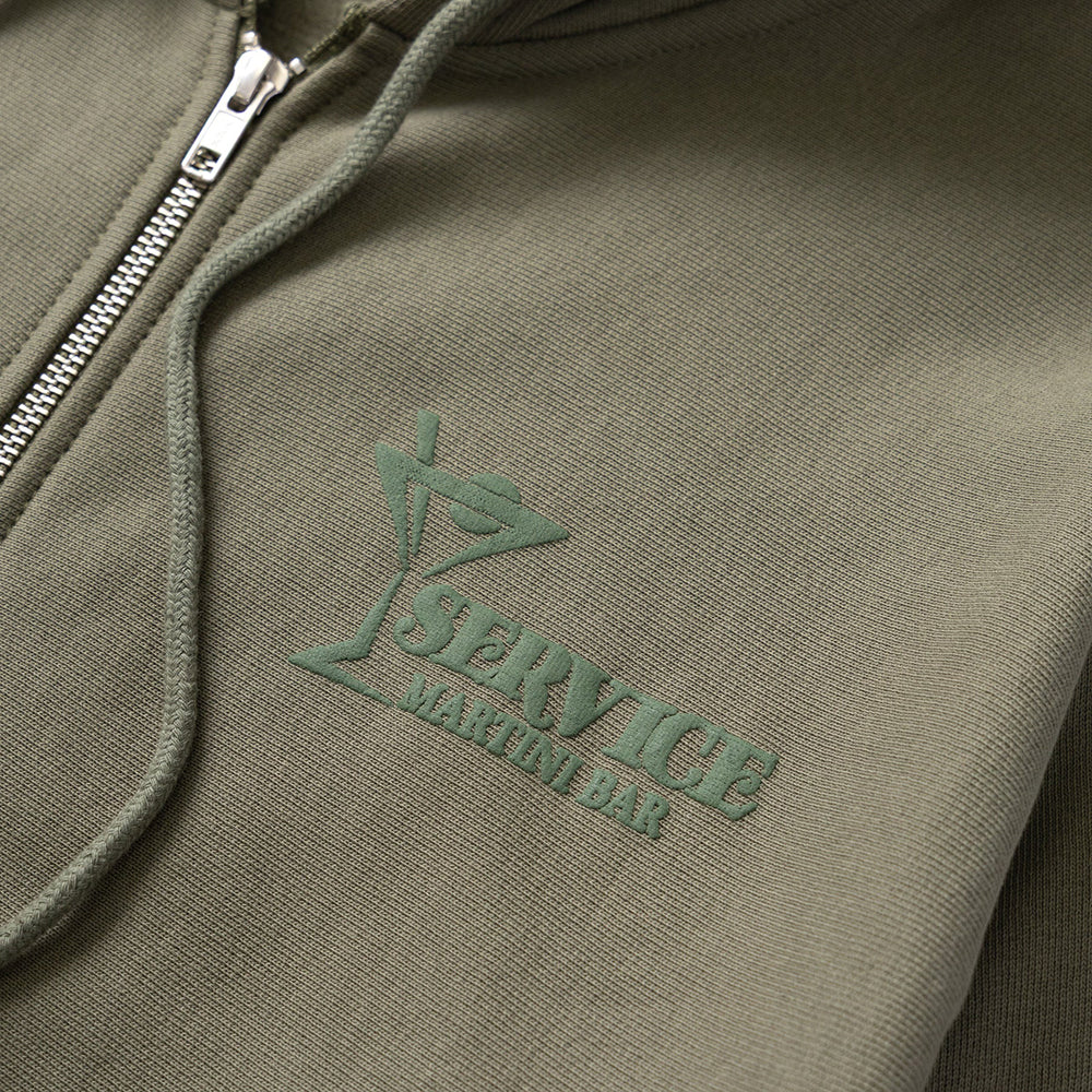 Service Works Martini Zipper Hoodie - Olive