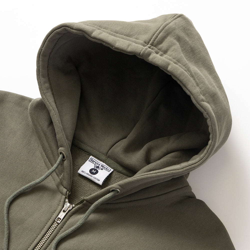 Service Works Martini Zipper Hoodie - Olive
