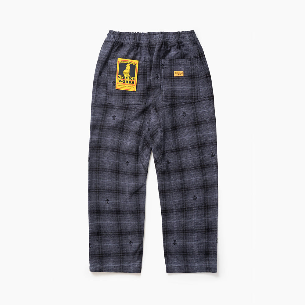 Service Works Thistle Plaid Chef Pant - Black