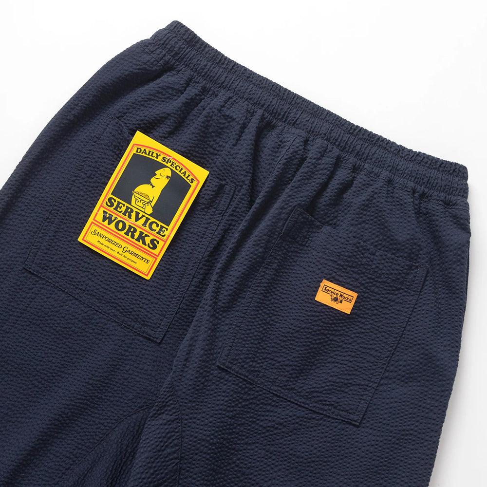 Service Works Seersucker Chef Pants - Dark Navy