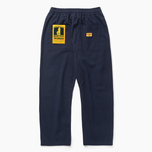Service Works Seersucker Chef Pants - Dark Navy