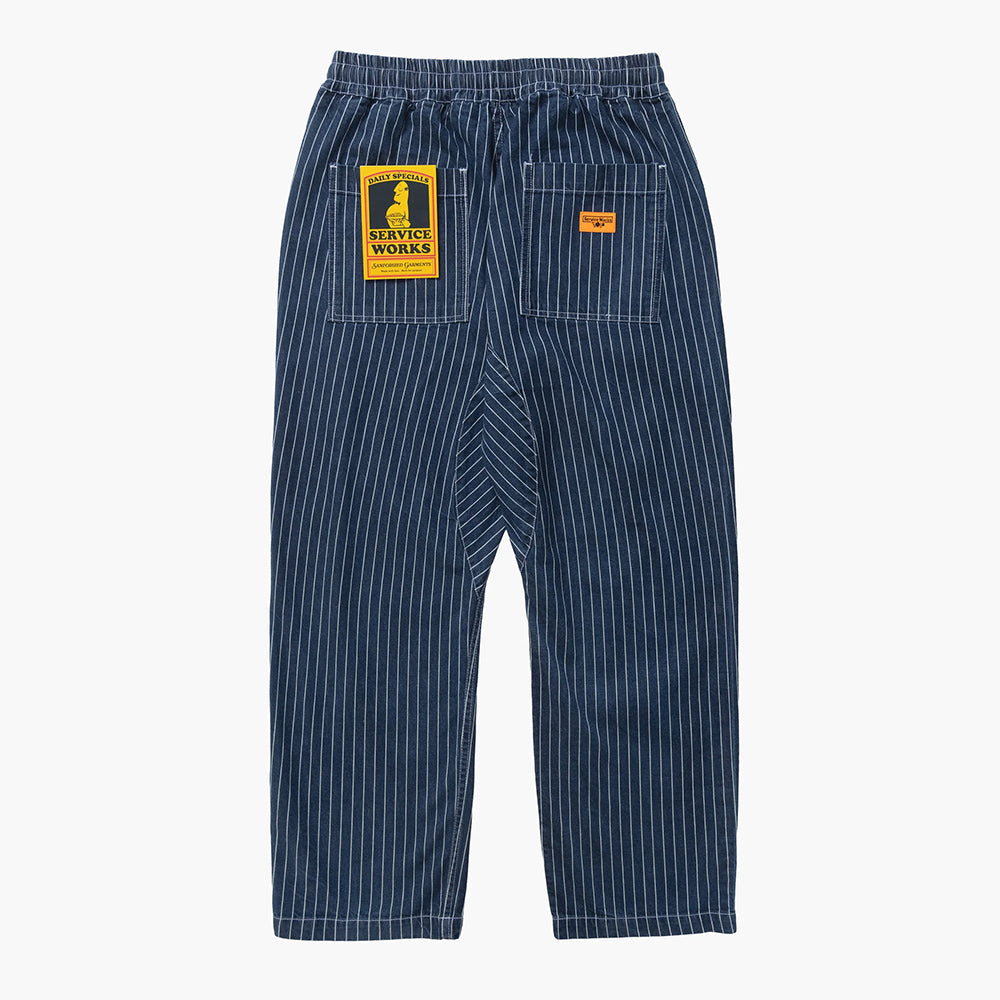 Service Works Pinstripe Denim Chef Pant - Indigo