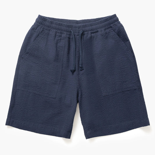 Service Works Seersucker Chef Shorts - Dark Navy