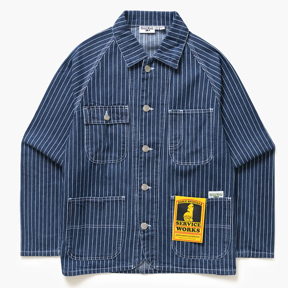 Service Works Pinstripe Denim Coverall 2.0 - Indigo