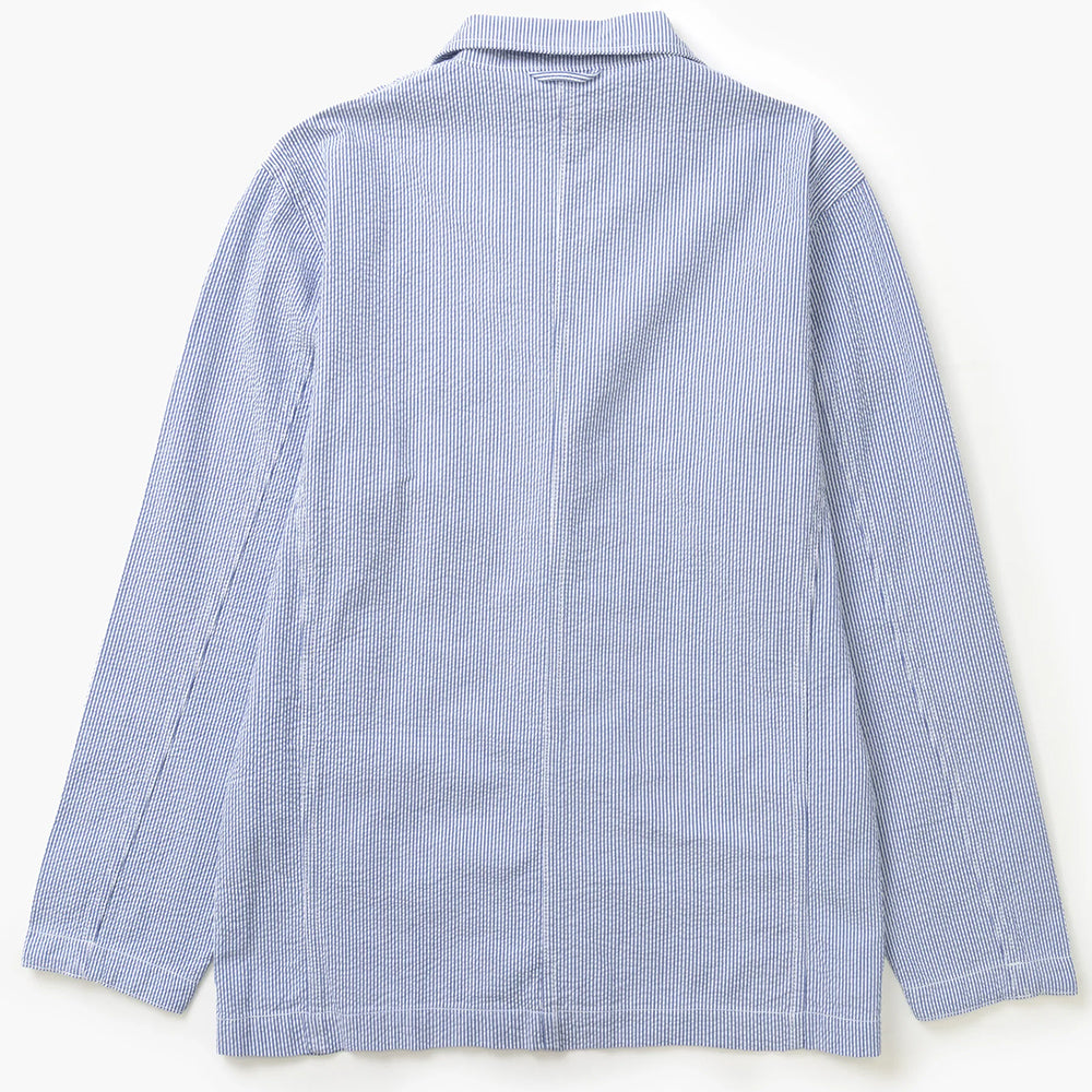 Service Works Seersucker Server Suit Jacket - Navy Stripe