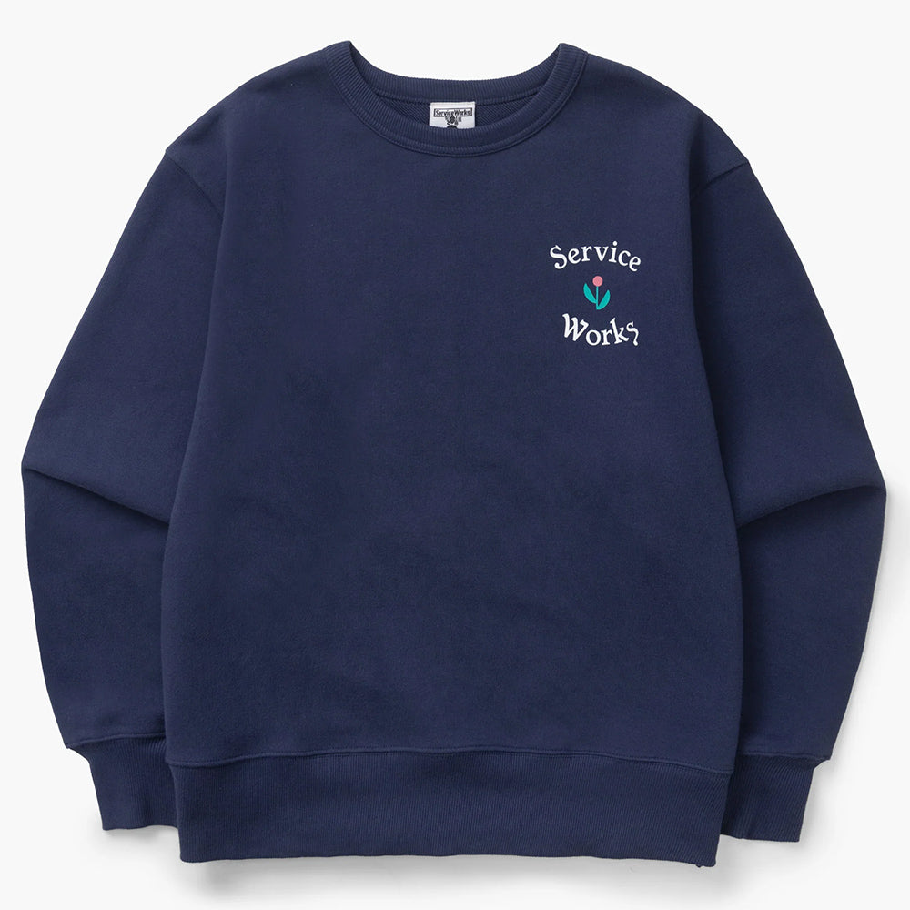 Service Works In Bloom Crewneck - Navy