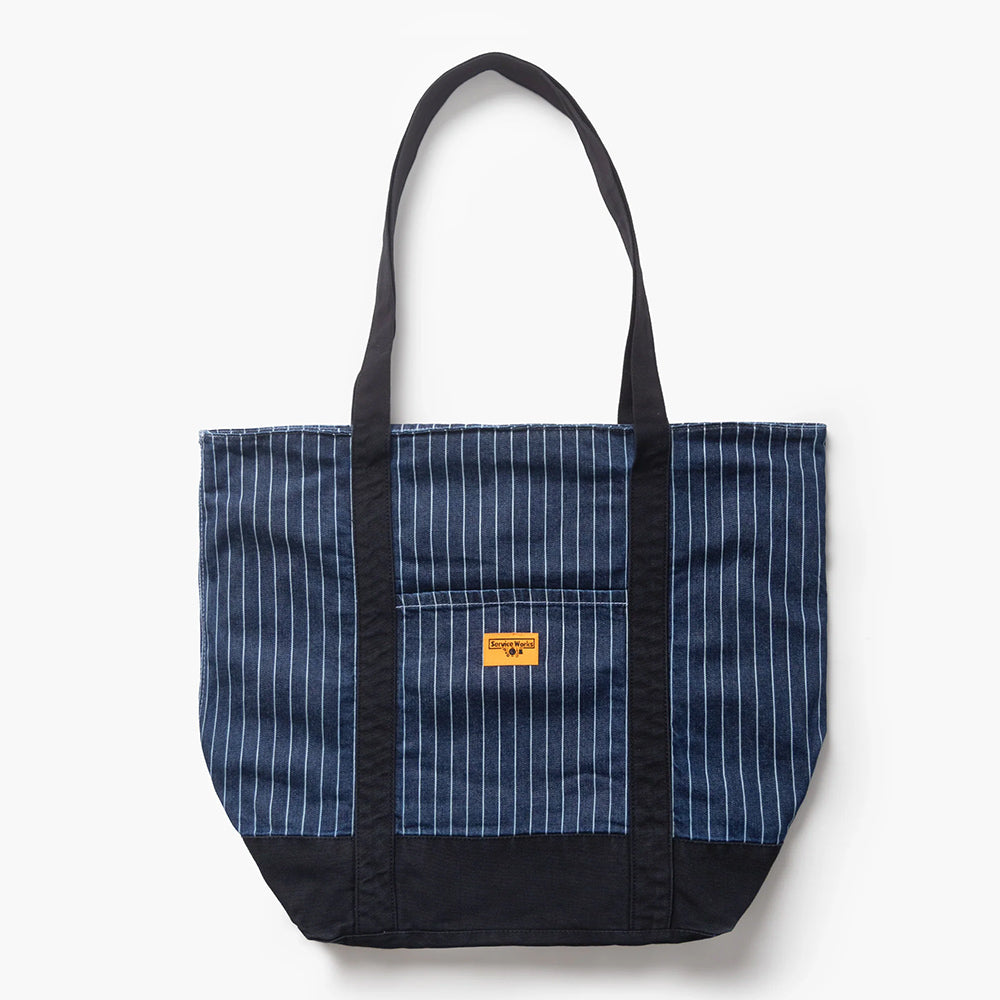 Service Works Pinstripe Denim Tote - Indigo