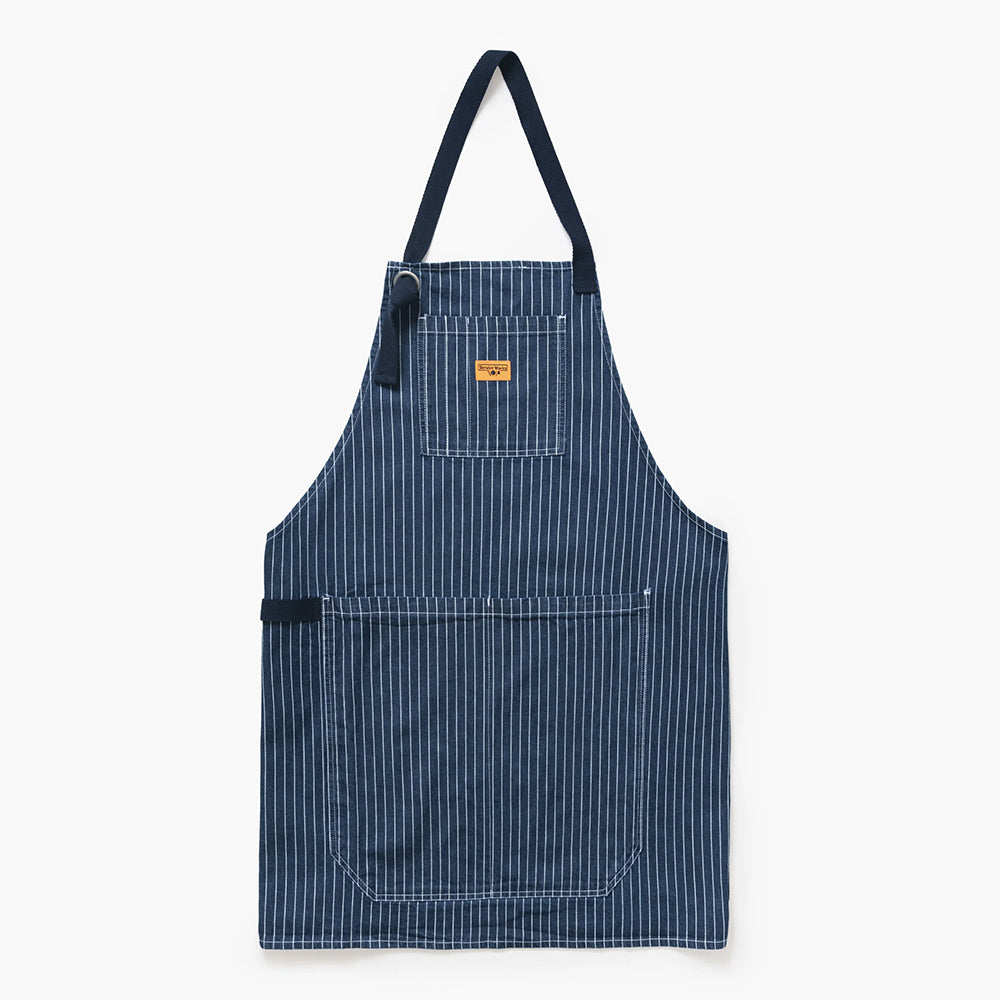 Service Works Pinstripe Denim Apron - Indigo