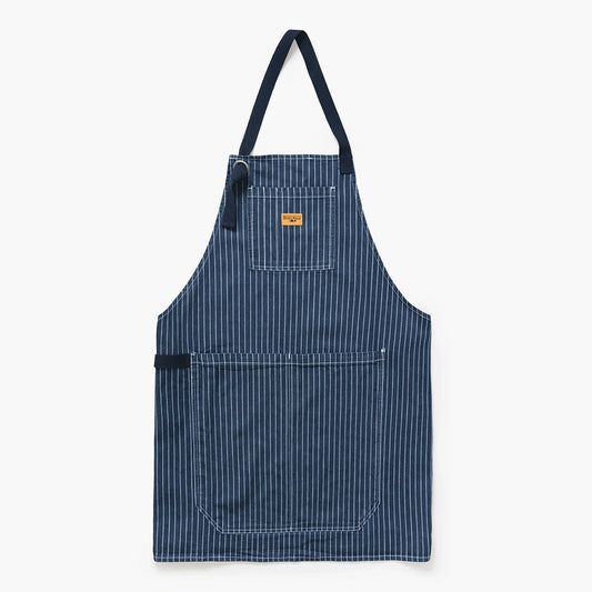 Service Works Pinstripe Denim Apron - Indigo