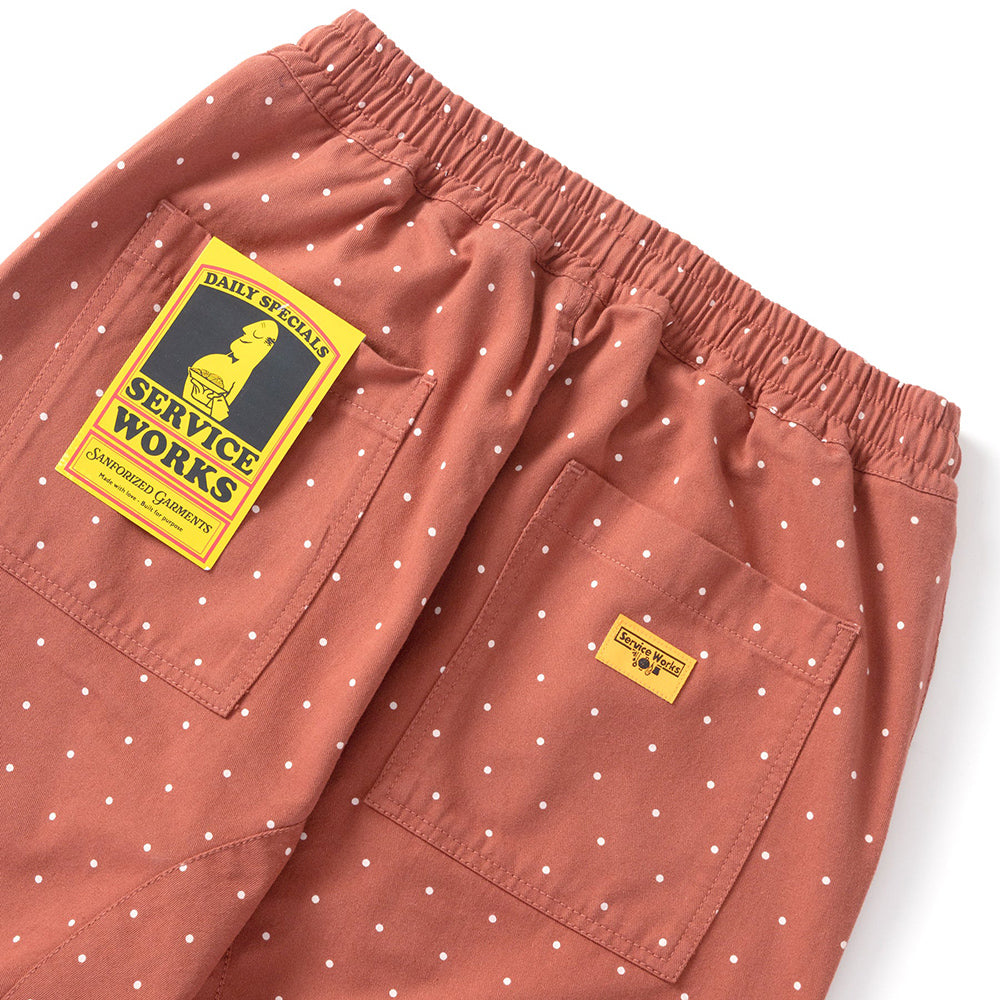 Service Works Polka Dot Chef Pants - Clay