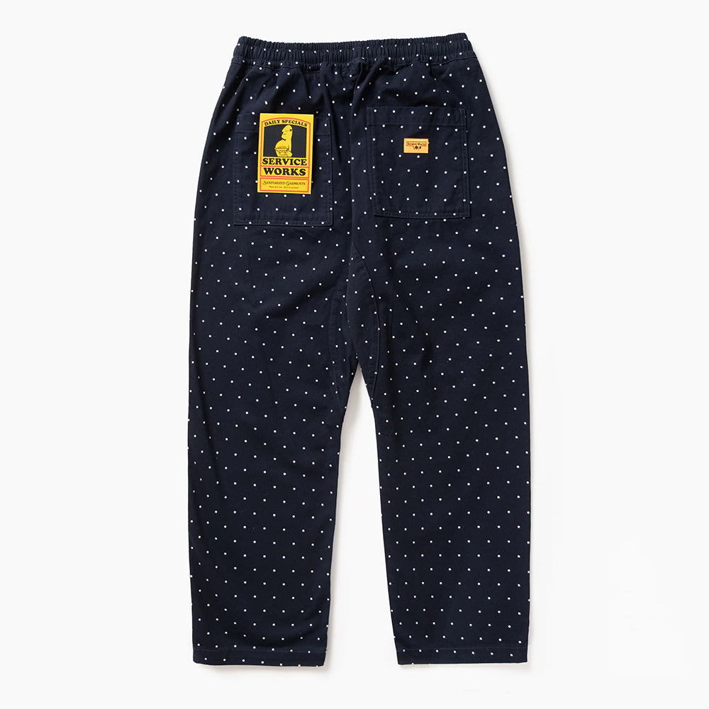 Service Works Polka Dot Chef Pants - Navy