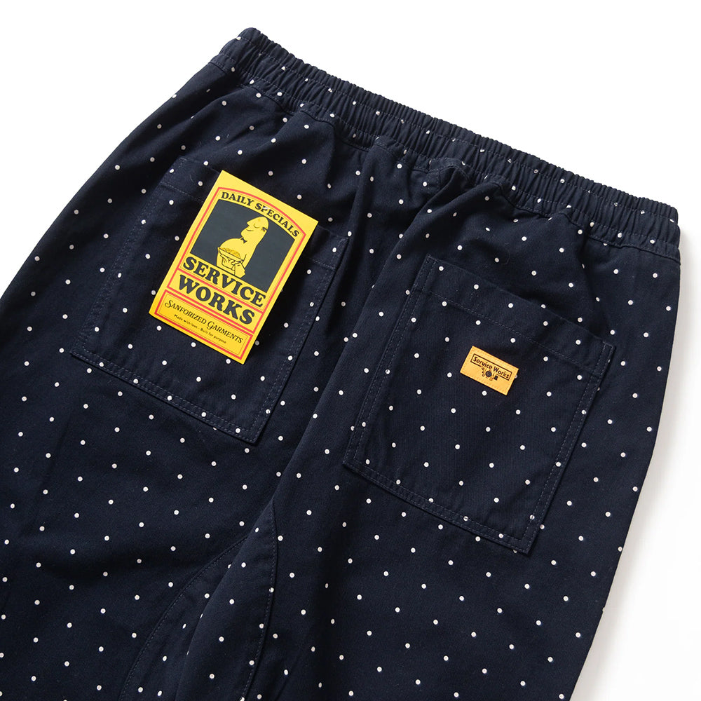 Service Works Polka Dot Chef Pants - Navy