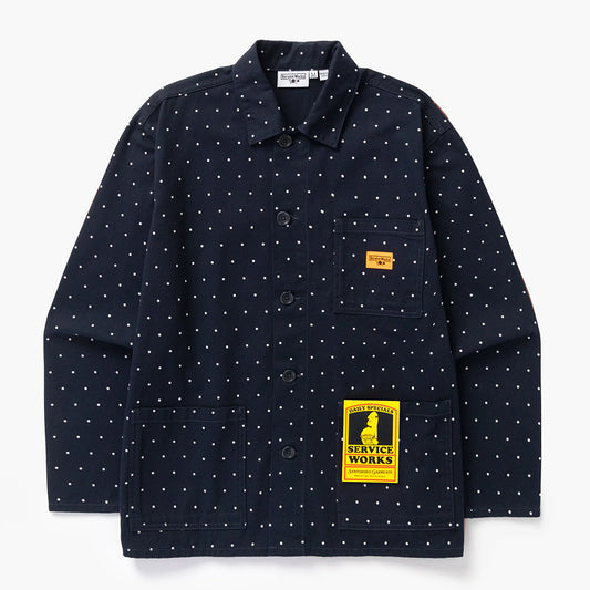 Service Works Polka Dot Chore Shirt - Navy