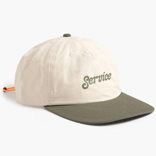 Service Works Script Surf Cap - Off White Olive
