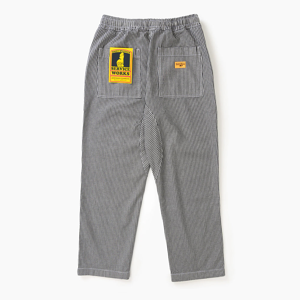 Service Works House Gingham Chef Pant - Black