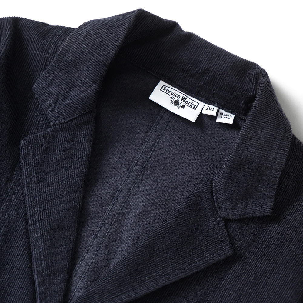 Service Works Fine Cord Server Suit Jacket - Dark Navy