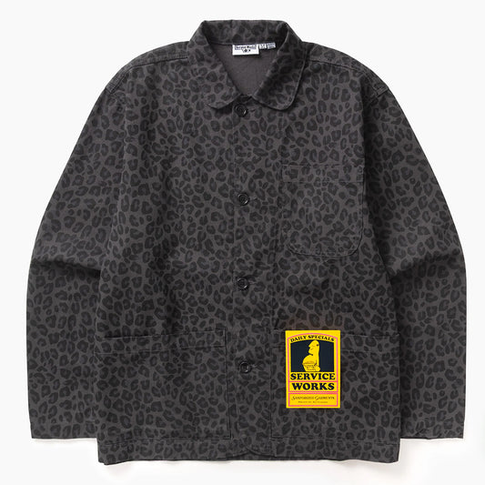 Service Works Patterned Easy Chef Shirt - Black Leopard