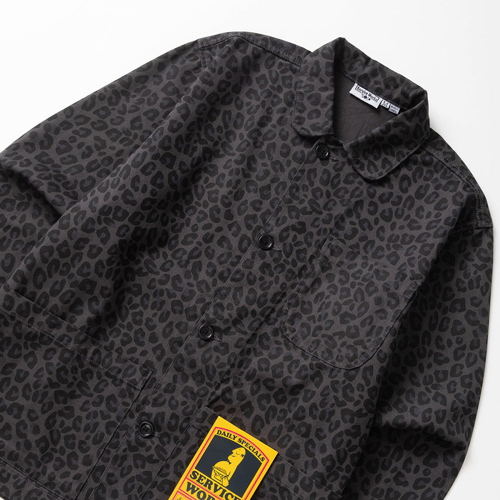 Service Works Patterned Easy Chef Shirt - Black Leopard