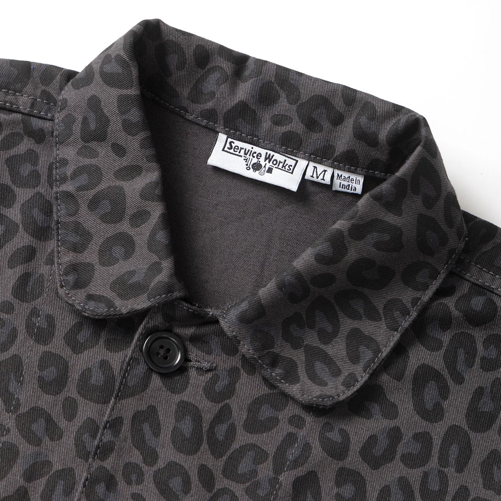 Service Works Patterned Easy Chef Shirt - Black Leopard