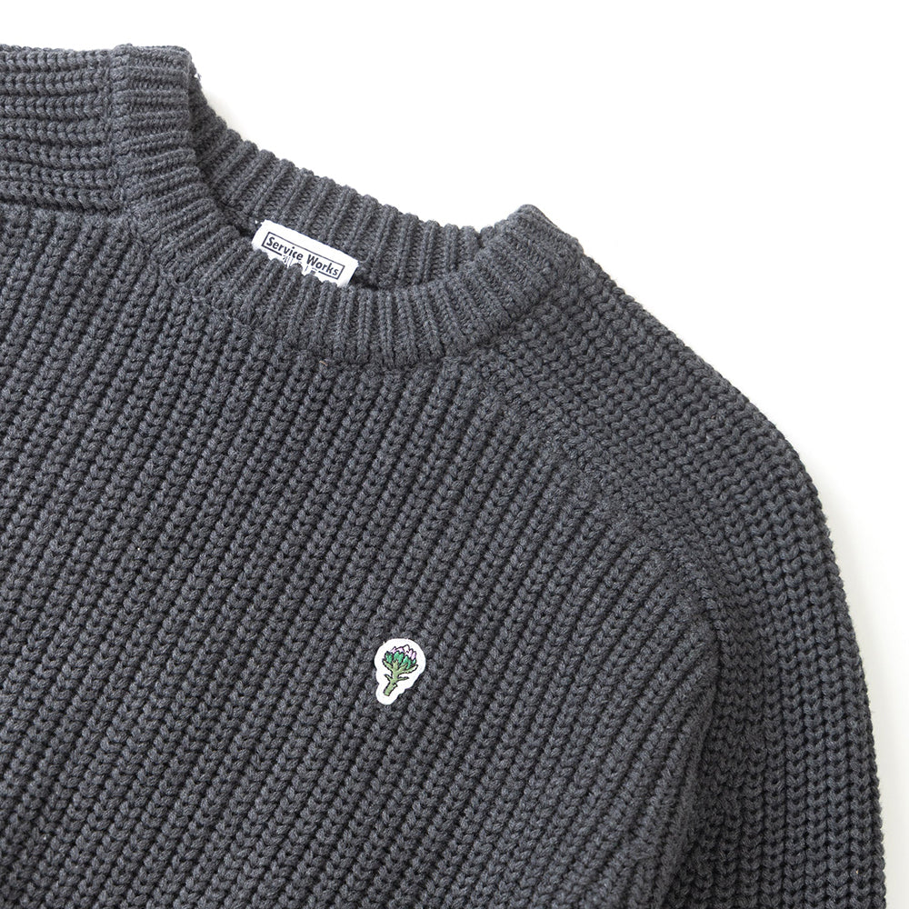 Service Works Artichoke Chunky Knit - Charcoal