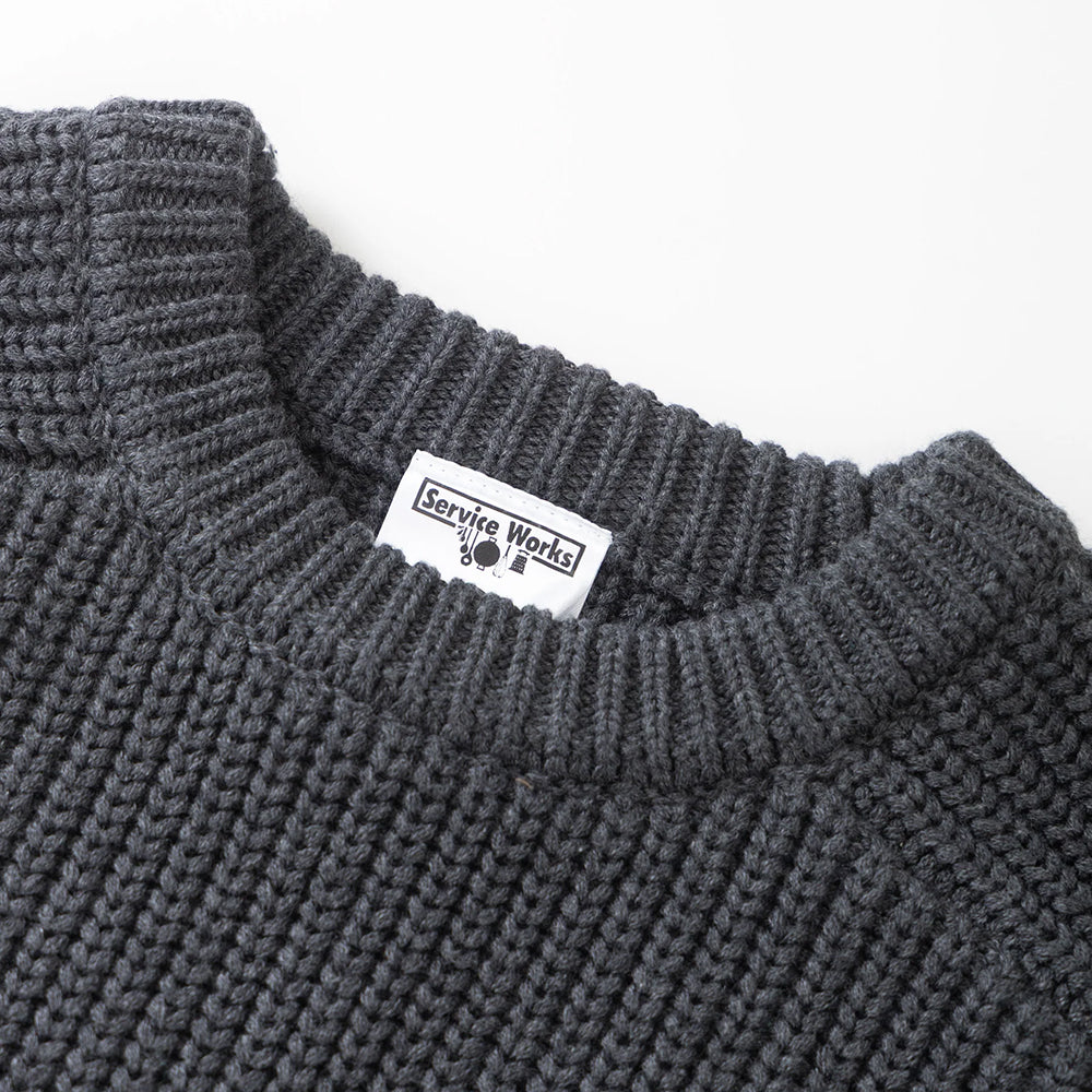 Service Works Artichoke Chunky Knit - Charcoal