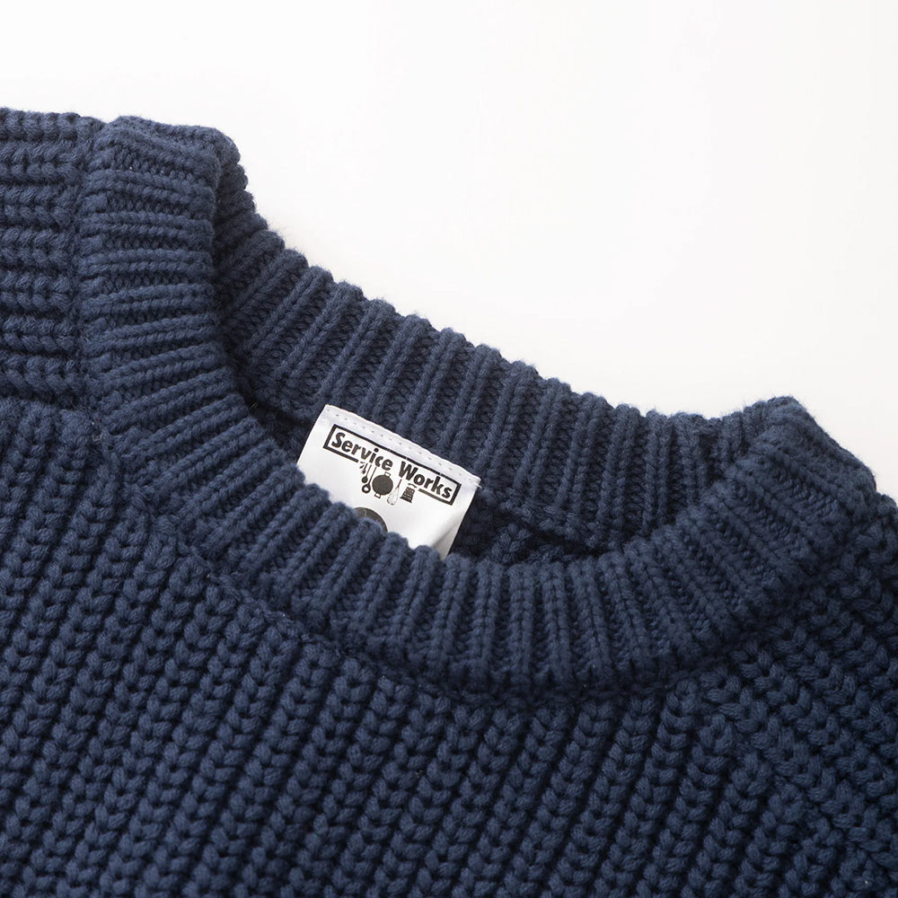 Service Works Artichoke Chunky Knit - Navy