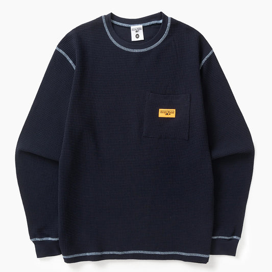 Service Works Waffle  Contrast Thermal LS - Navy Blue