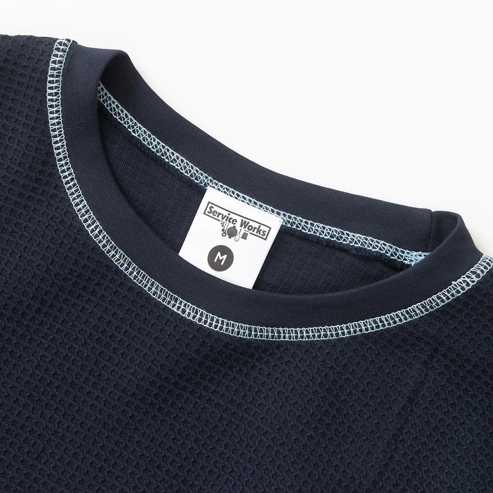 Service Works Waffle  Contrast Thermal LS - Navy Blue