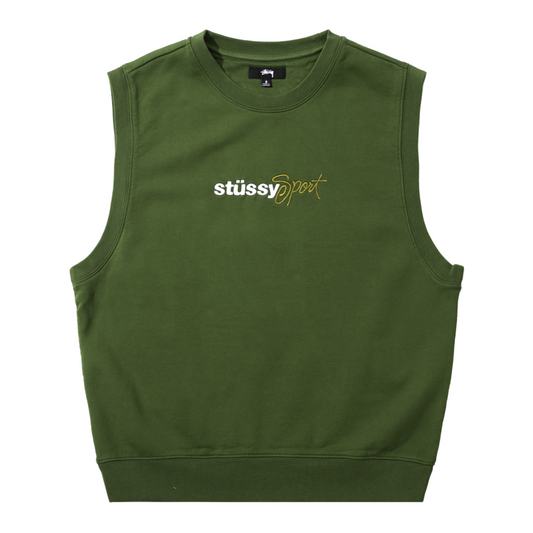 Stüssy Sport Fleece Vest - Green