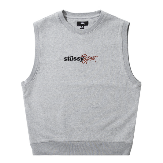 Stüssy Sport Fleece Vest - Grey Heather