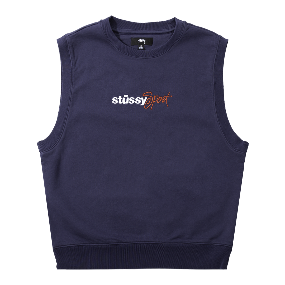 Stüssy Sport Fleece Vest - Navy