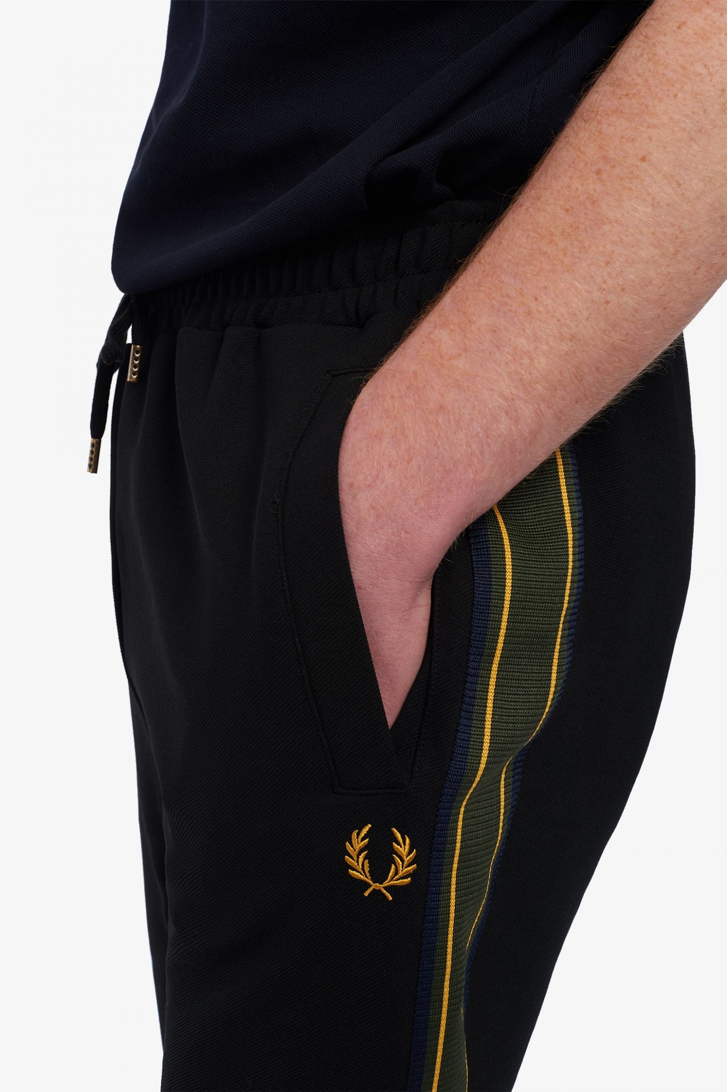 Fred Perry Striped Tape Trackpant - Black