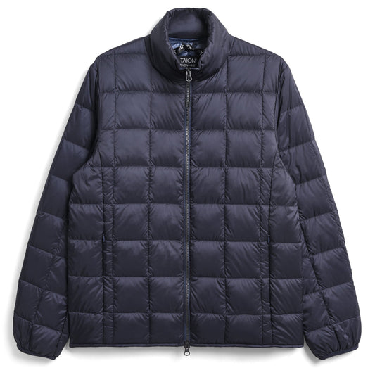 Taion Hi-Neck Zip Down Jacket - Navy