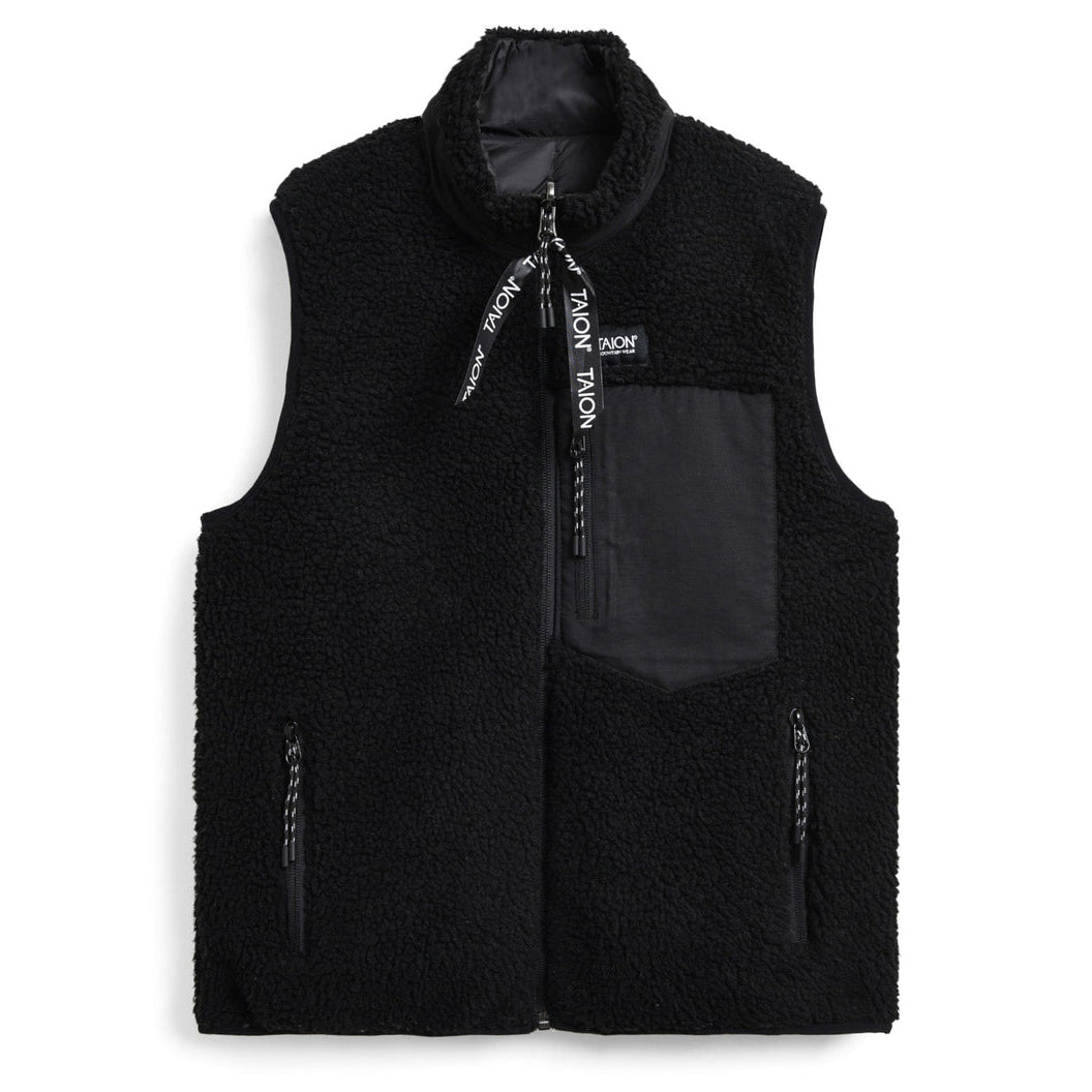 Taion Mountain Reversible Down x Boa Jacket - Black Black