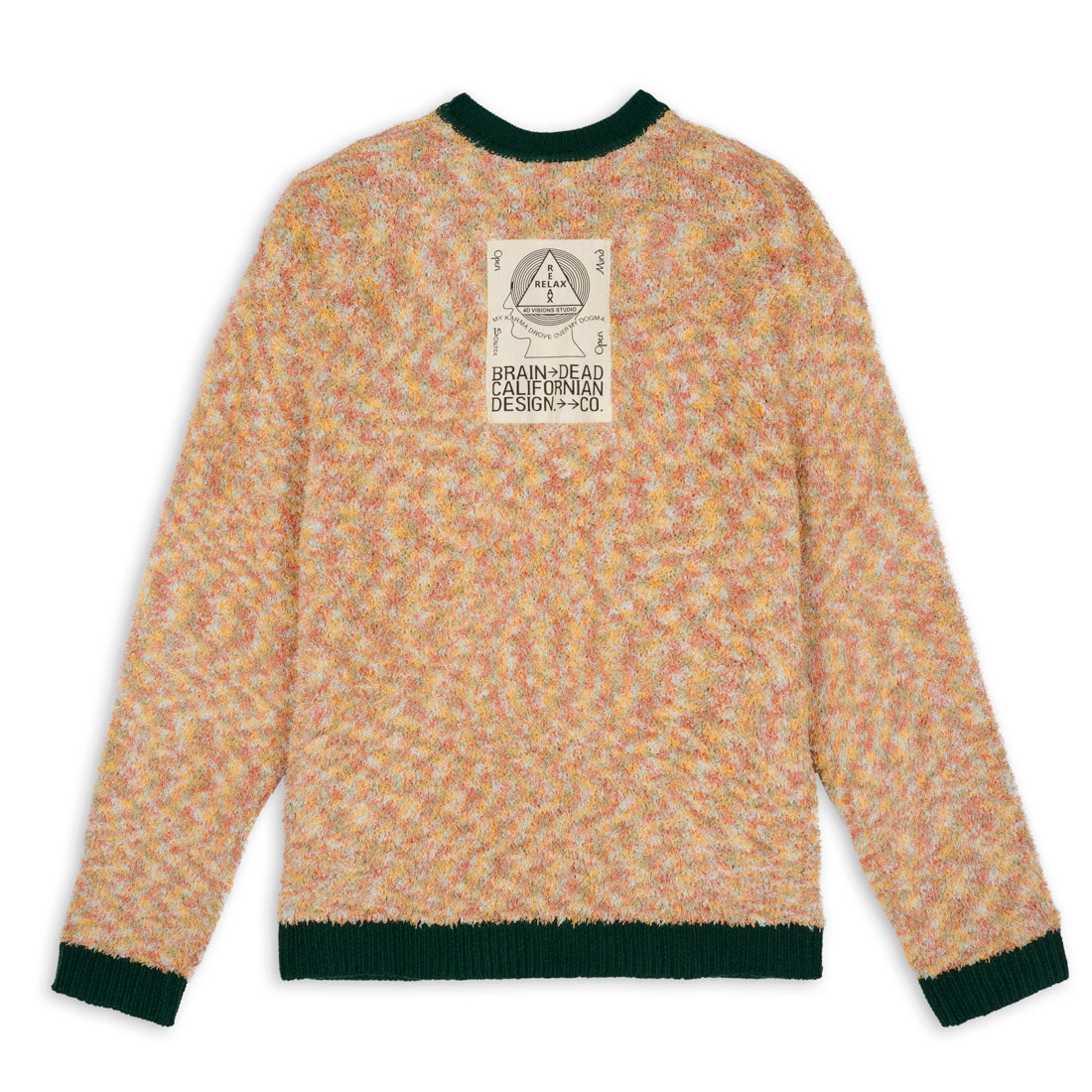 Brain Dead Teddy Fur Striped Cardigan - Brown
