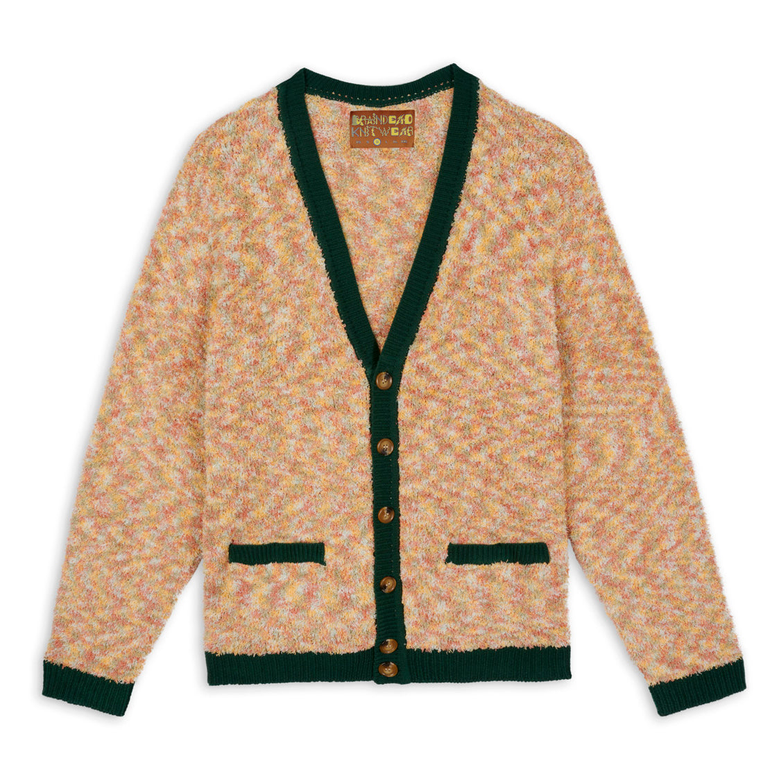 Brain Dead Teddy Fur Striped Cardigan - Brown