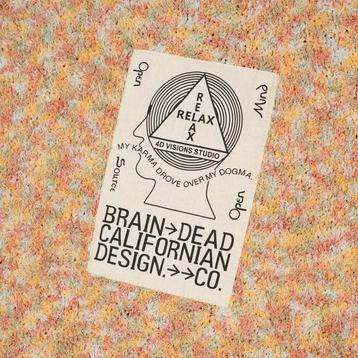 Brain Dead Teddy Fur Striped Vest - Brown