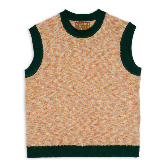 Brain Dead Teddy Fur Striped Vest - Brown
