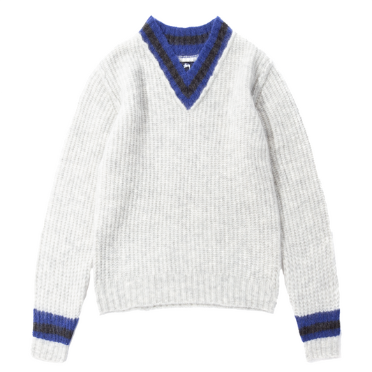 Stüssy Mohair Tennis Sweater - Ash