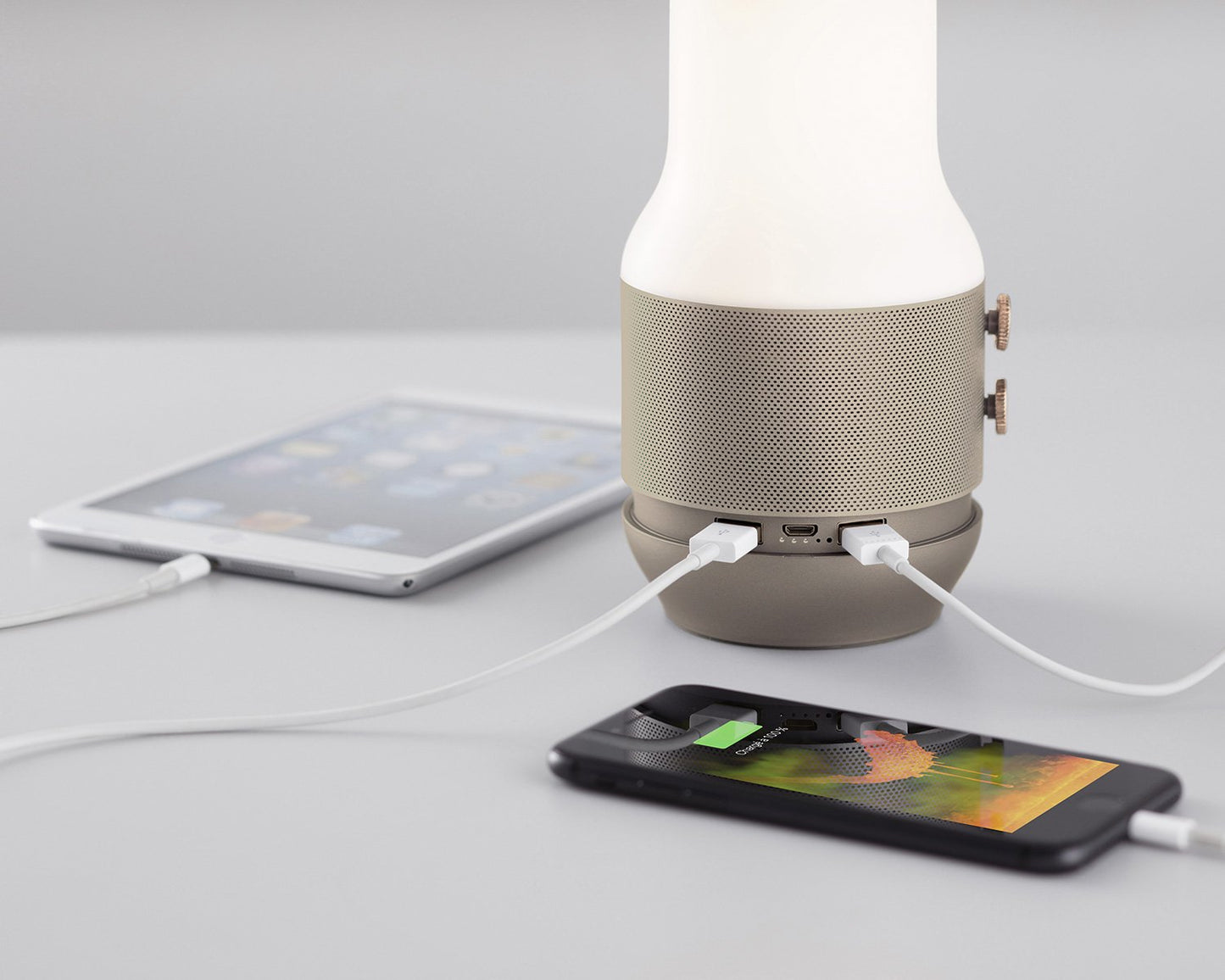 Lexon Terrace LA106 Lantern Speaker & Power Bank - Soft Gold