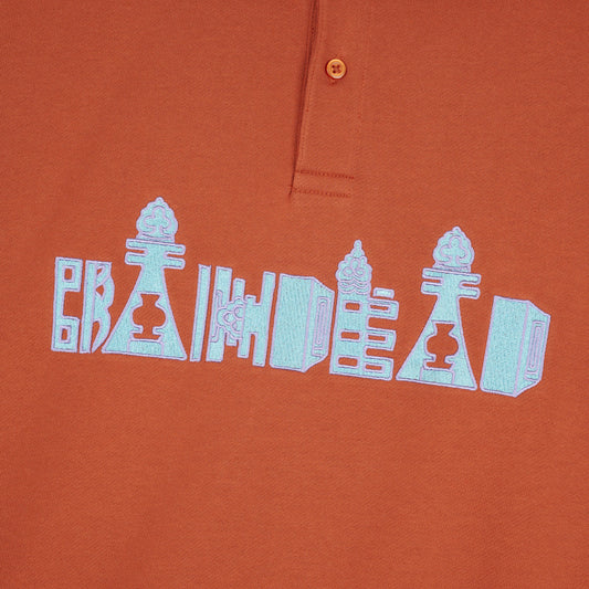 Brain Dead Thinking Game Polo - Orange