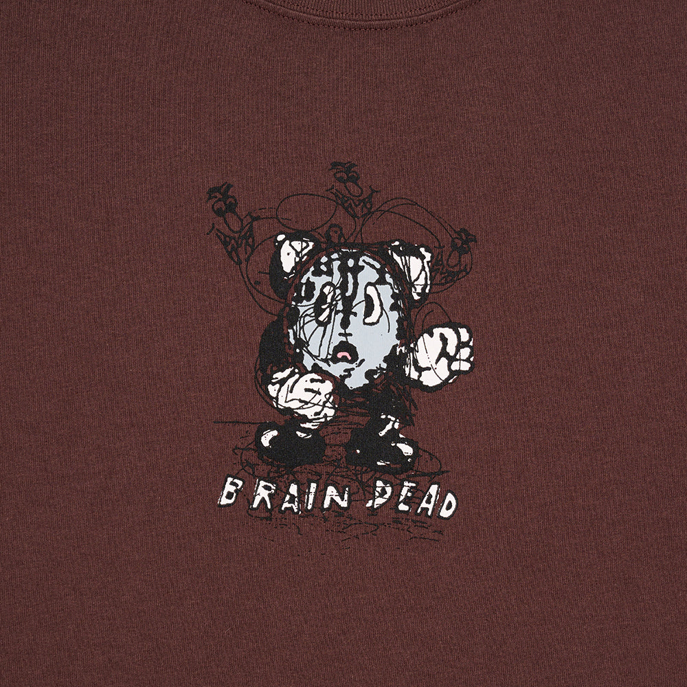 Brain Dead Time Is Night Tee - Berry