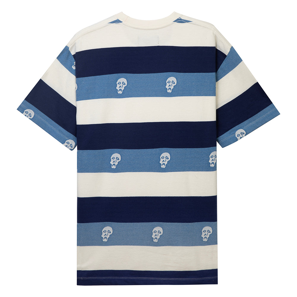 Tired Skateboards Sad Skull Striped Jacquard SS T-Shirt