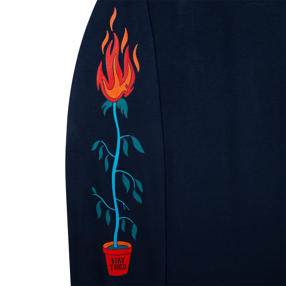Tired Nothingth Organic LS T-Shirt - Navy