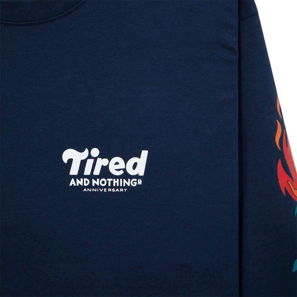 Tired Nothingth Organic LS T-Shirt - Navy